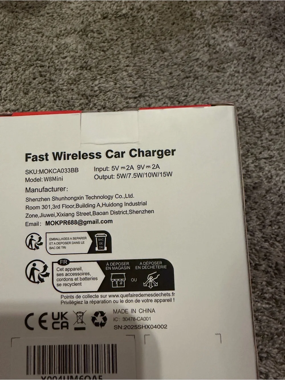 Fast Wireless Car Charger Mount - Black